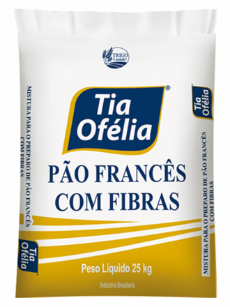 MISTURA PARA PÃO FRANCÊS COM FIBRAS 25KG RÁFIA